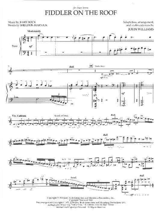 Jerry Bock - Fiddler on the Roof - Violin and Piano - arranged by John Williams - Hal Leonard - Image 2