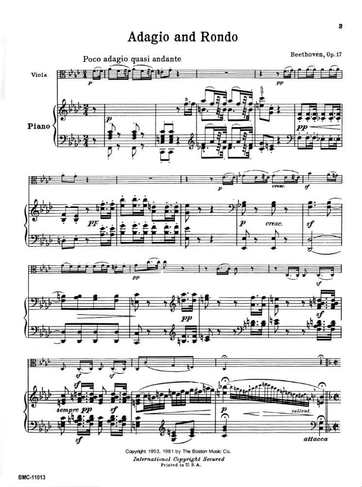 Boetje, Joseph - Viola Music For Concert and Church for Viola and Piano - Boston Music Company Publication - Image 3