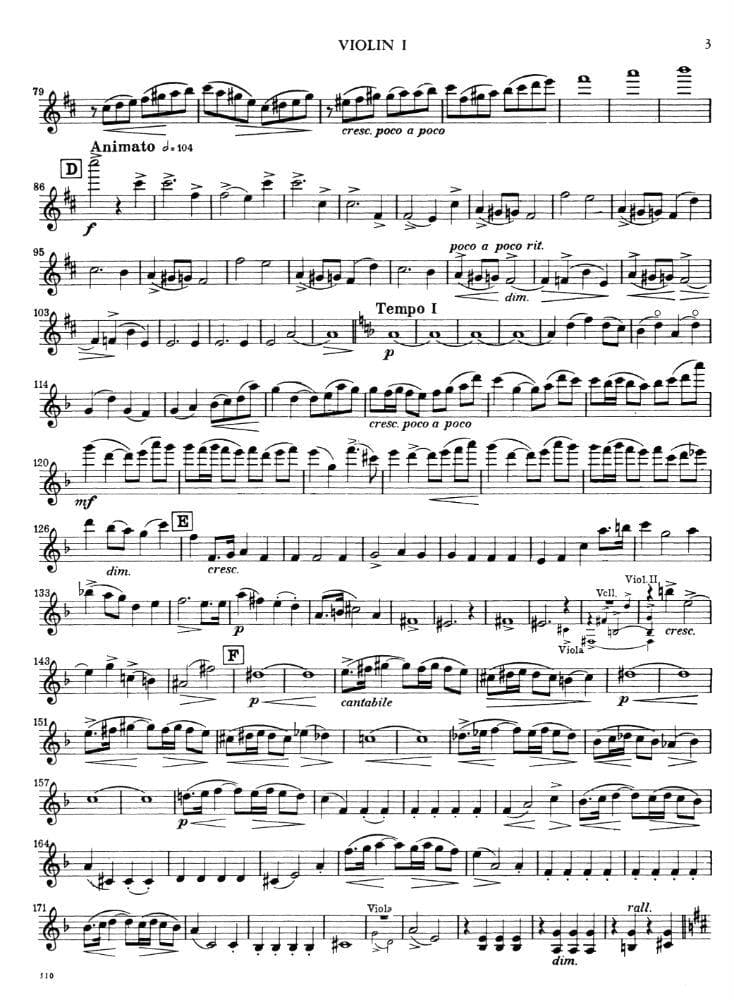 Borodin, Alexander - Quartet No 2 in D Major ( 1881 ) Parts for Two Violins, Viola and Cello - International Edition - Image 3