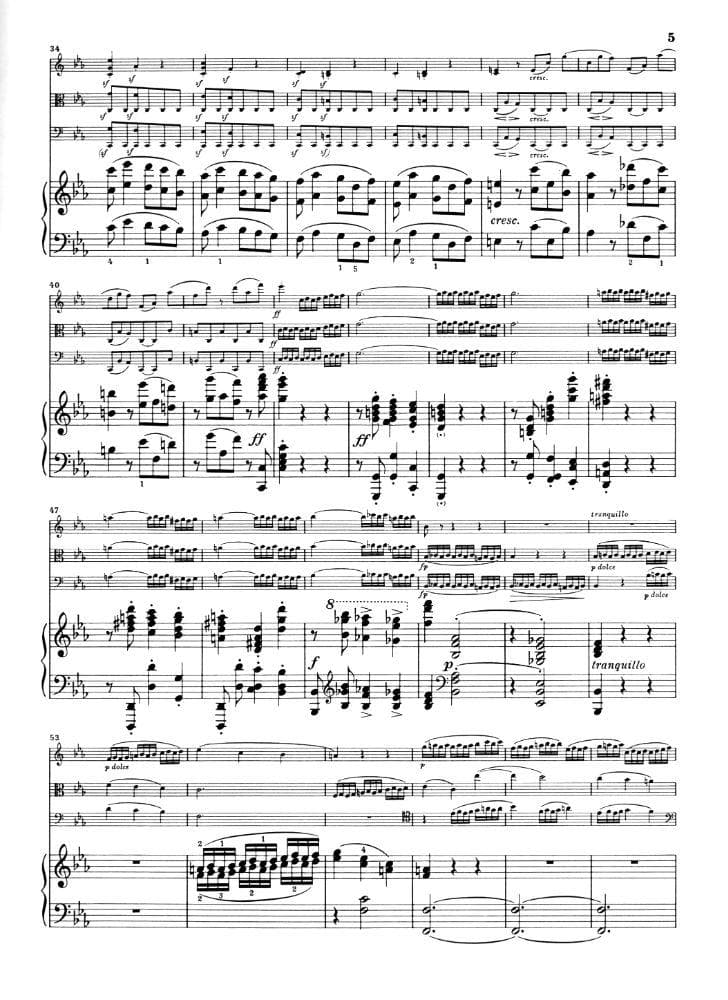 Brahms, Johannes - Piano Quartet No 3 in c minor Op 60 for Violin, Viola, Cello and Piano - Henle Verlag URTEXT Edition - Image 3