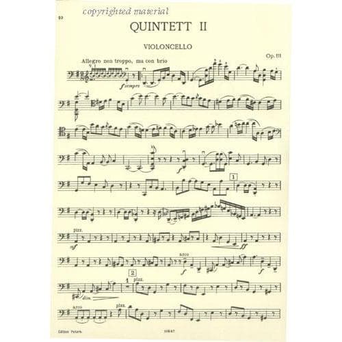 Brahms, Johannes - Quintet No 2 In G Major Op 111 for Two Violins, Two Violas and Cello - Arranged by the Gewandhaus Quartet - Peters Edition - Image 5