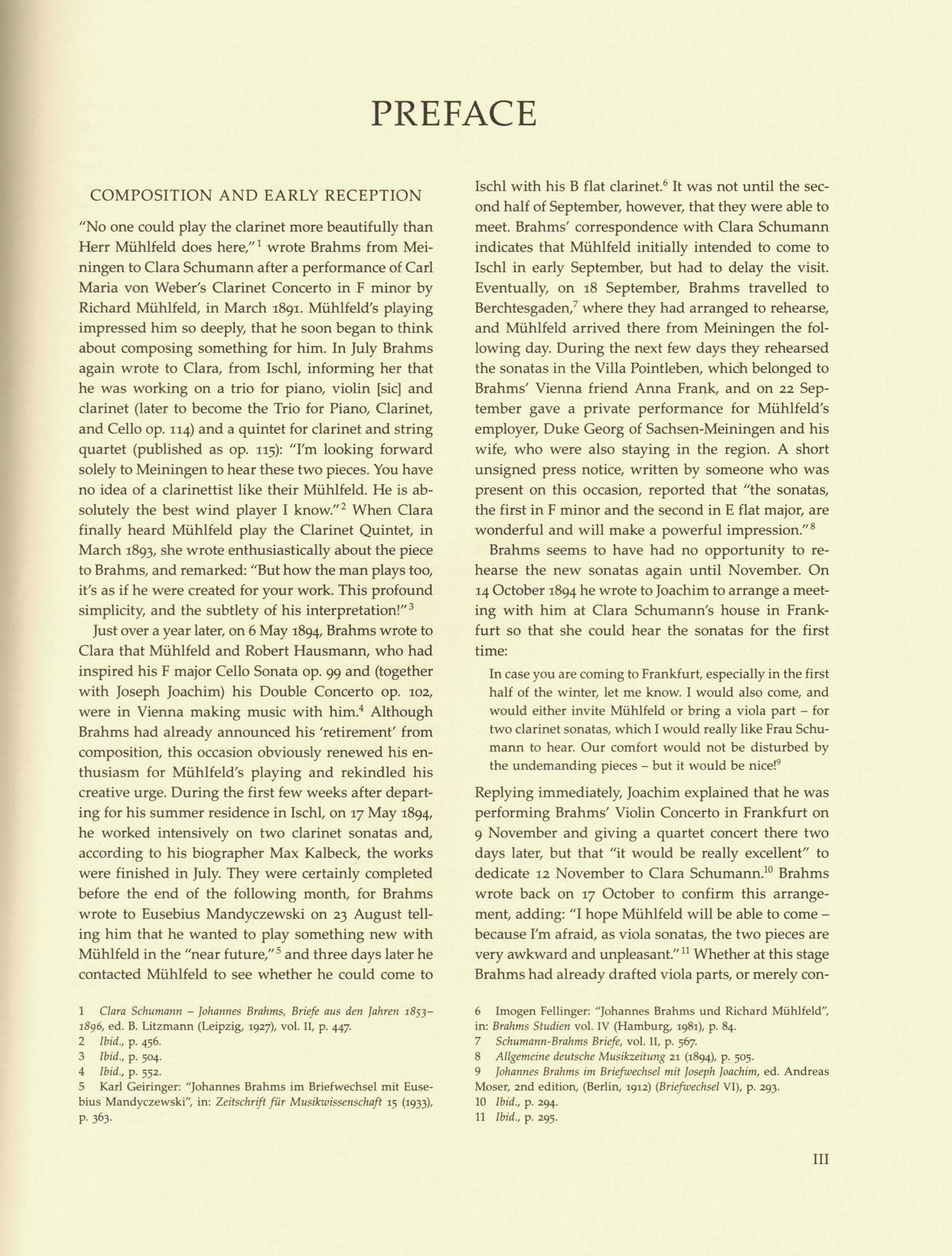 Brahms, Johannes - Sonatas in F Minor and E-flat Major, Op 120 - for Viola and Piano - edited by Clive Brown and Neal Peres Da Costa - Barenreiter URTEXT - Image 3