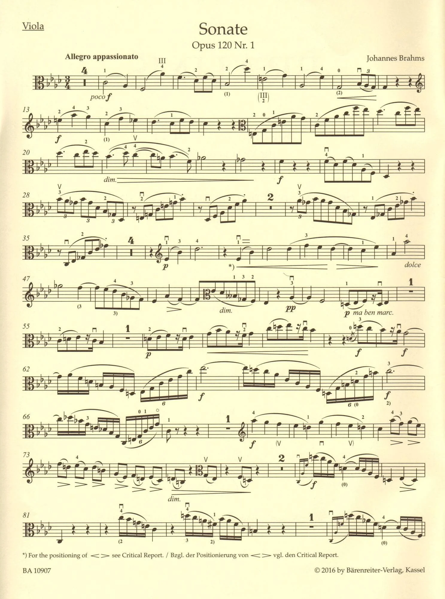 Brahms, Johannes - Sonatas in F Minor and E-flat Major, Op 120 - for Viola and Piano - edited by Clive Brown and Neal Peres Da Costa - Barenreiter URTEXT - Image 7