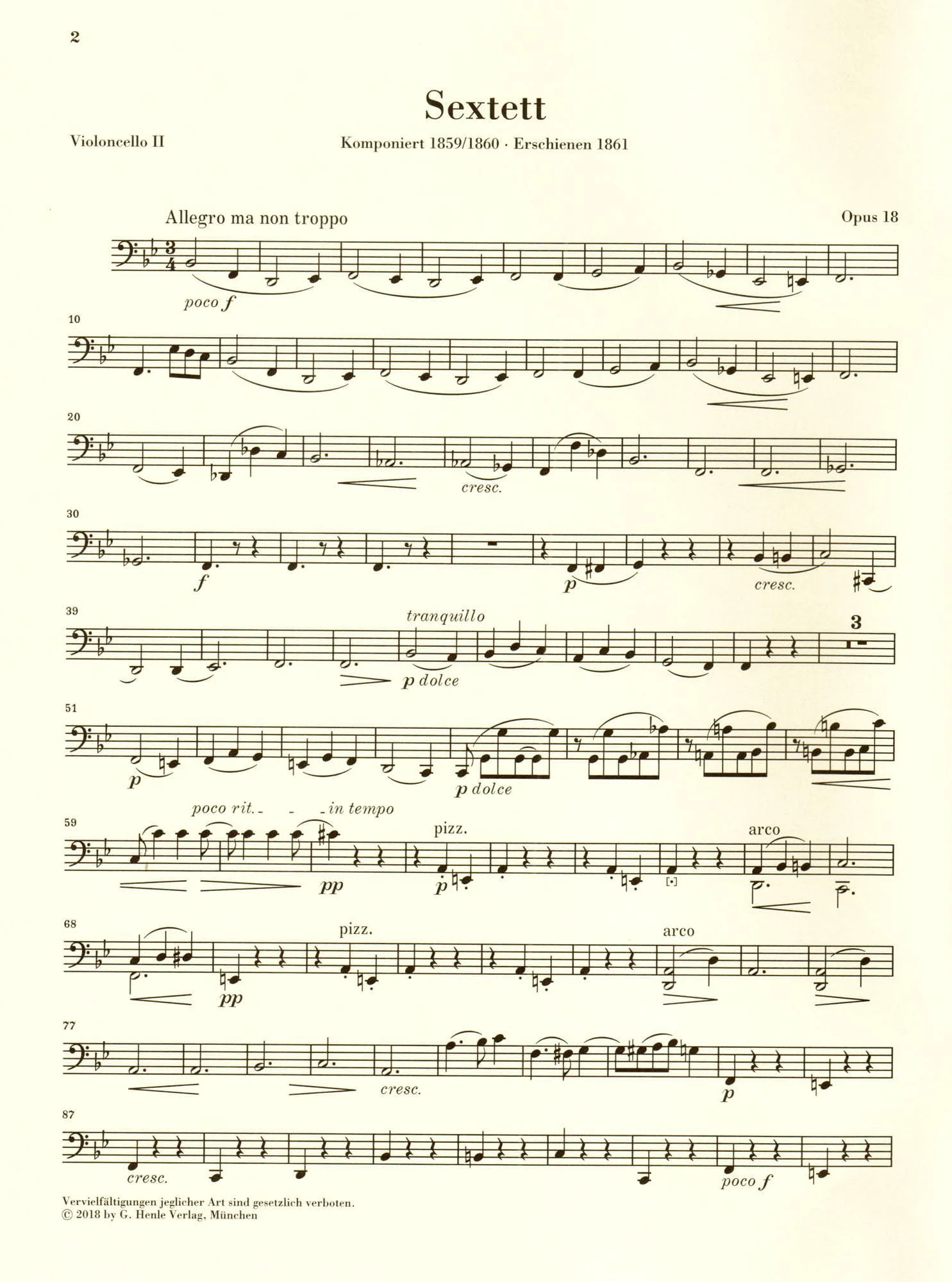Brahms, Johannes - String Sextet No. 1 in B-flat Major, Op. 18 - URTEXT Published by G Henle Verlag - Image 7