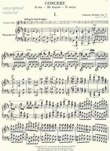Sevcik, Otakar - Brahms Violin Concerto in D Major Op 18 & 25 - Violin and Piano Score - Analytical Studies & Exercises - Edited by Endre Grant - Image 2