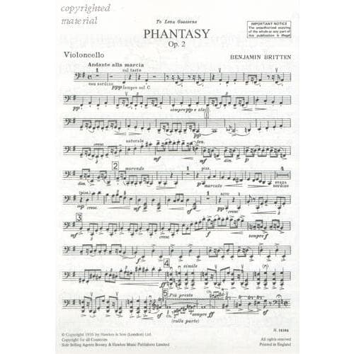 Britten, Benjamin - Phantasy Quartet Op 2 for Violin, Viola and Cello - Boosey & Hawkes Publication - Image 4