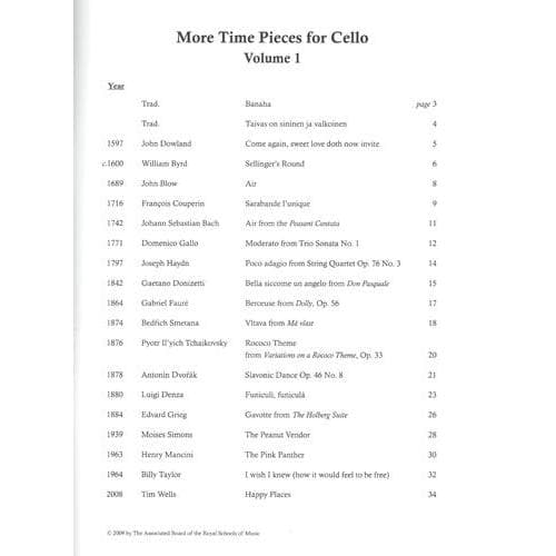 Bruce/Wells - More Time Pieces, for Cello and Piano Volume 1 Published by ABRSM - Image 2