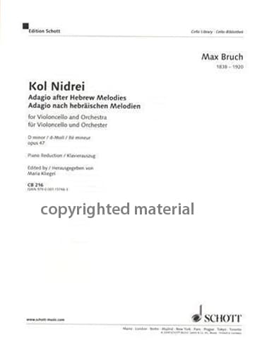 Kol Nidrei, Op 47 - Bruch, Max - Cello and Piano - edited by Kliegel - Schott - Image 2