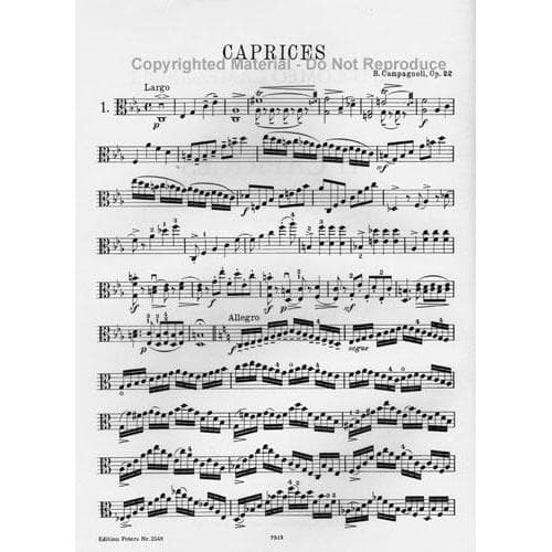 Campagnoli, Bartolomeo - 41 Caprices Op 22 for Viola - Arranged by Herrmann - Peters Edition - Image 2
