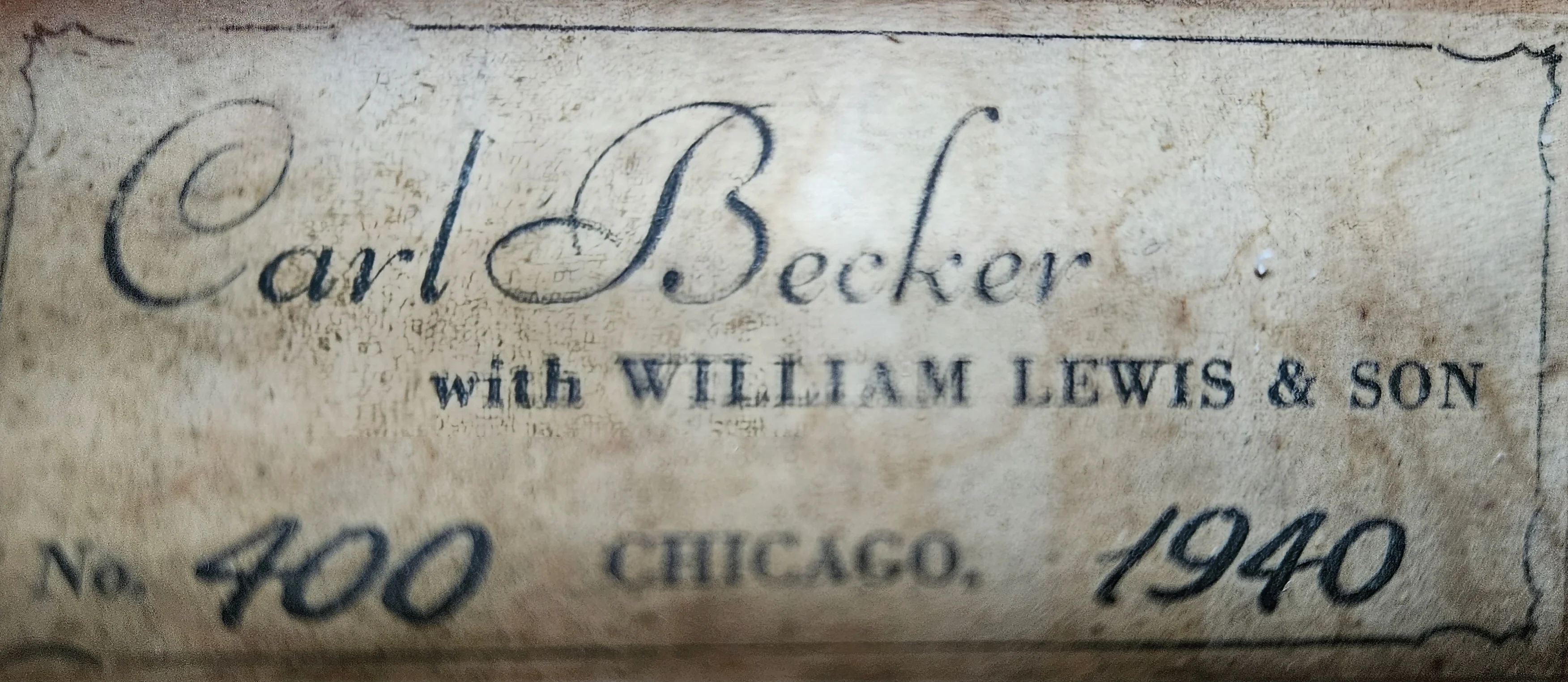 Carl G. Becker Sr. Violin, Chicago, 1940 - Image 11
