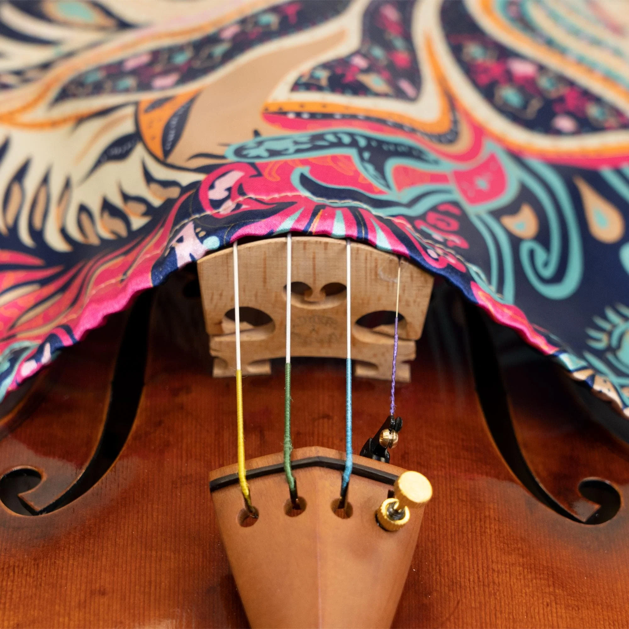 Carmen Bruna Viola Silk Bag - Image 4