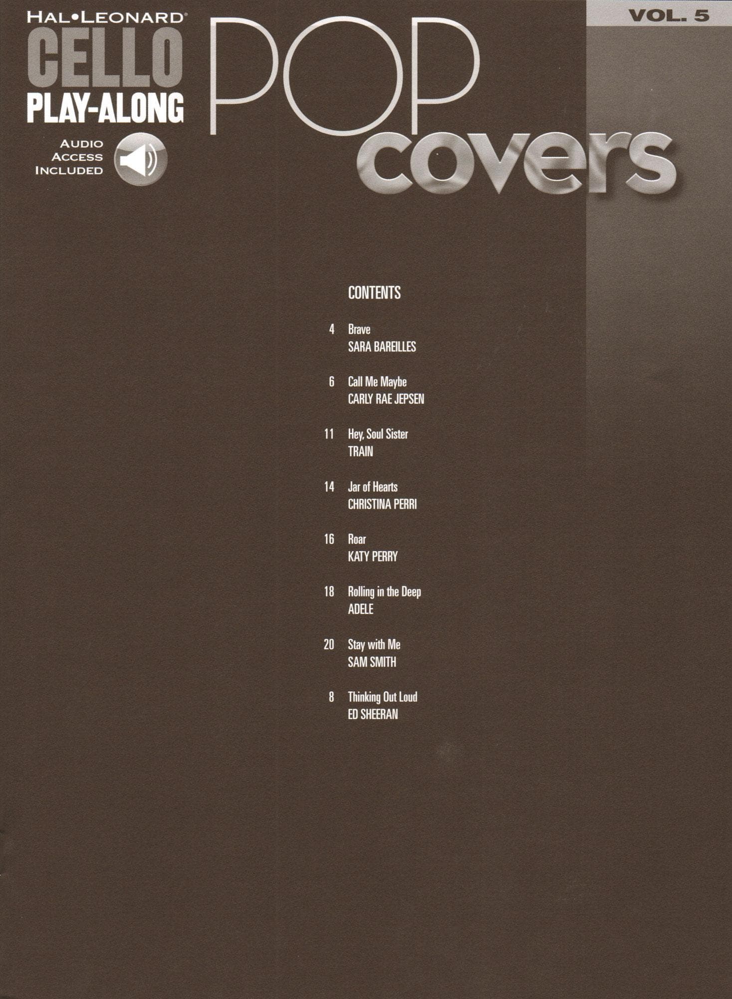 Pop Covers - for Cello with Audio Accompaniment - Cello Play-Along Vol. 5 - Hal Leonard - Image 2