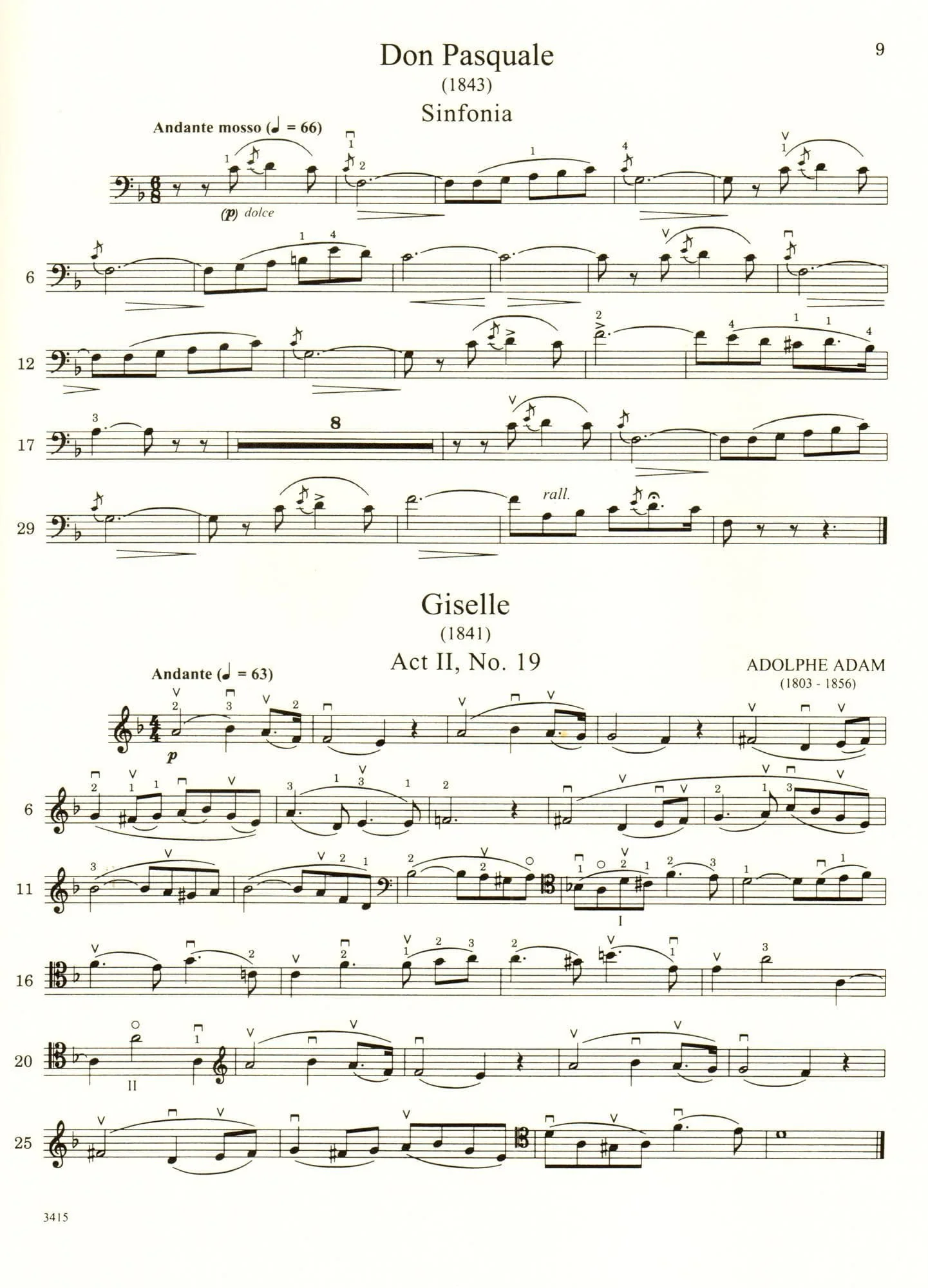 Cello Solos From Opera and Ballet - Arranged by Morganstern - International Edition - Image 3