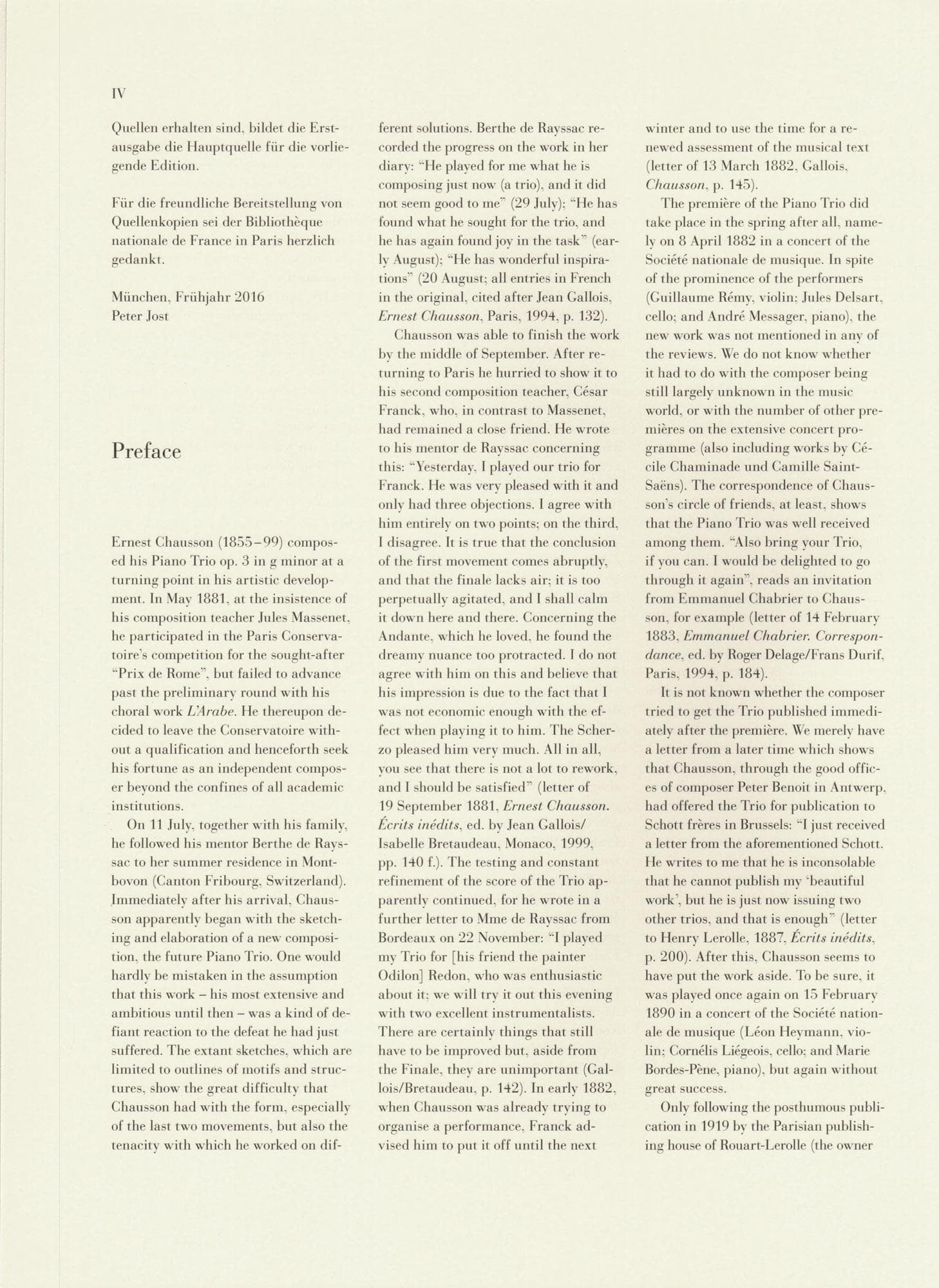 Chausson, Ernest - Piano Trio in G minor, Opus 3 - for Violin, Cello, and Piano - Edited by Peter Jost and Klaus Schilde - G Henle URTEXT - Image 4