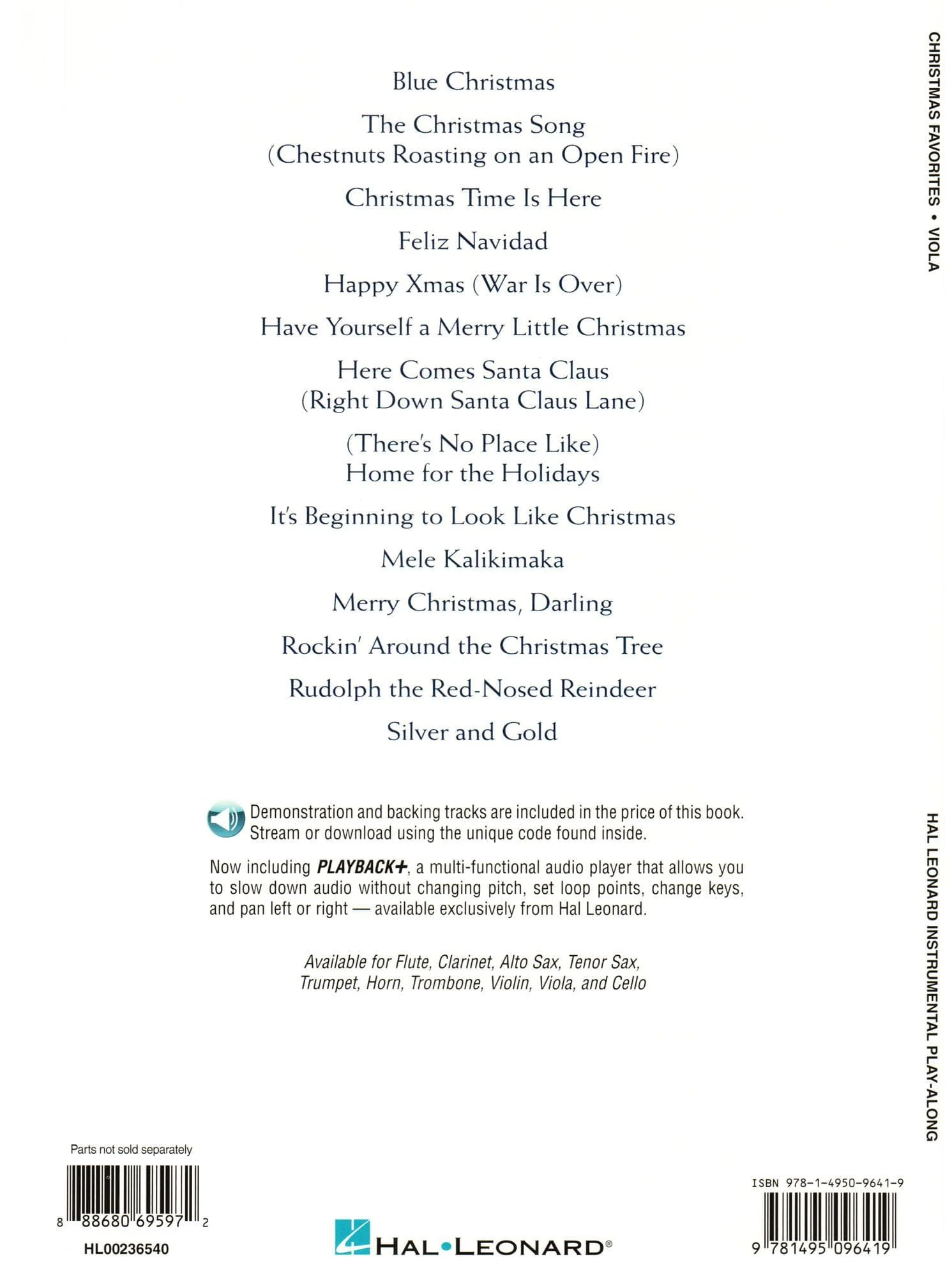 Christmas Favorites - 15 Holiday Favorites - for Viola - with Audio Play-Along - Hal Leonard - Image 4