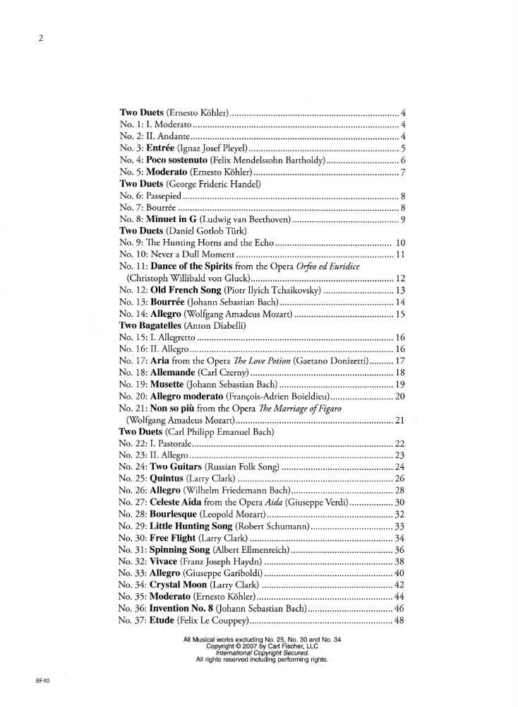 Progressive Duets Volume 2 - Violin Arranged by Doris Gazda Larry Clark Published by Carl Fischer - Image 2