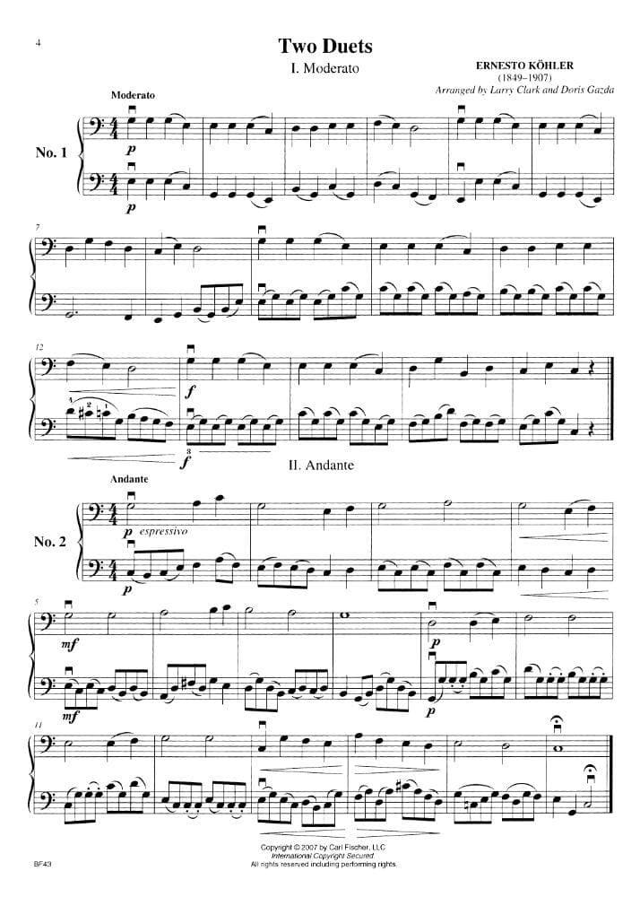 Gazda / Clark - Progressive Duets, Volume 2 - Bass - Carl Fischer - Image 3
