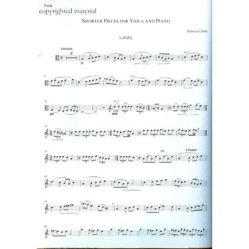 Clarke, Rebecca - Shorter Pieces for Viola and Piano - Oxford University Press Publication - Image 2