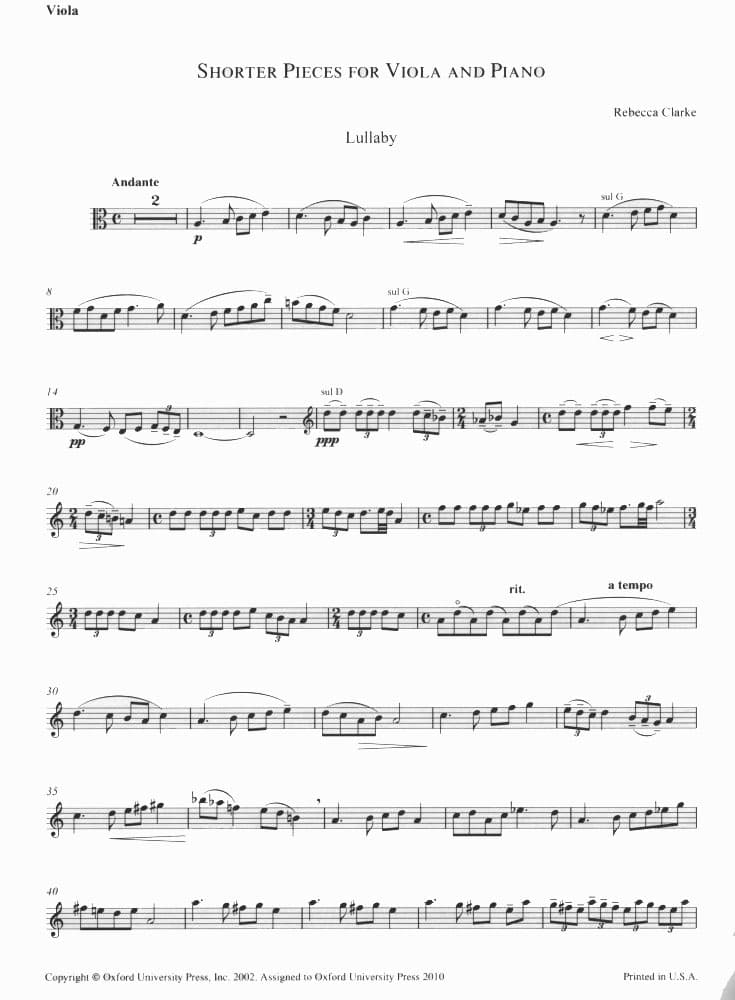 Clarke, Rebecca - Shorter Pieces for Viola and Piano - Oxford University Press Publication - Image 3