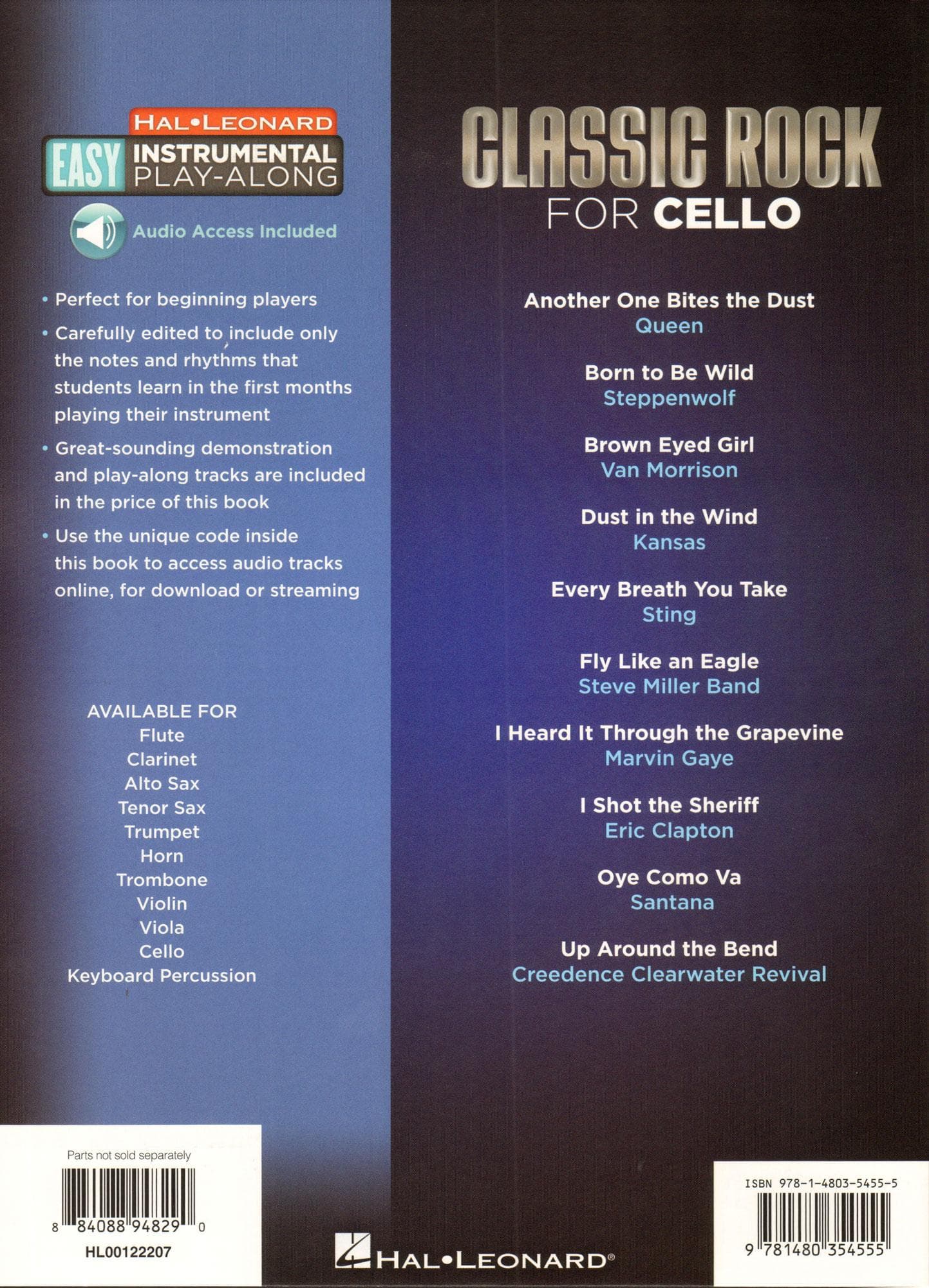 Classic Rock, 10 Monumental Hits - Instrumental Play-Along - for Cello with Online Audio - Hal Leonard - Image 3