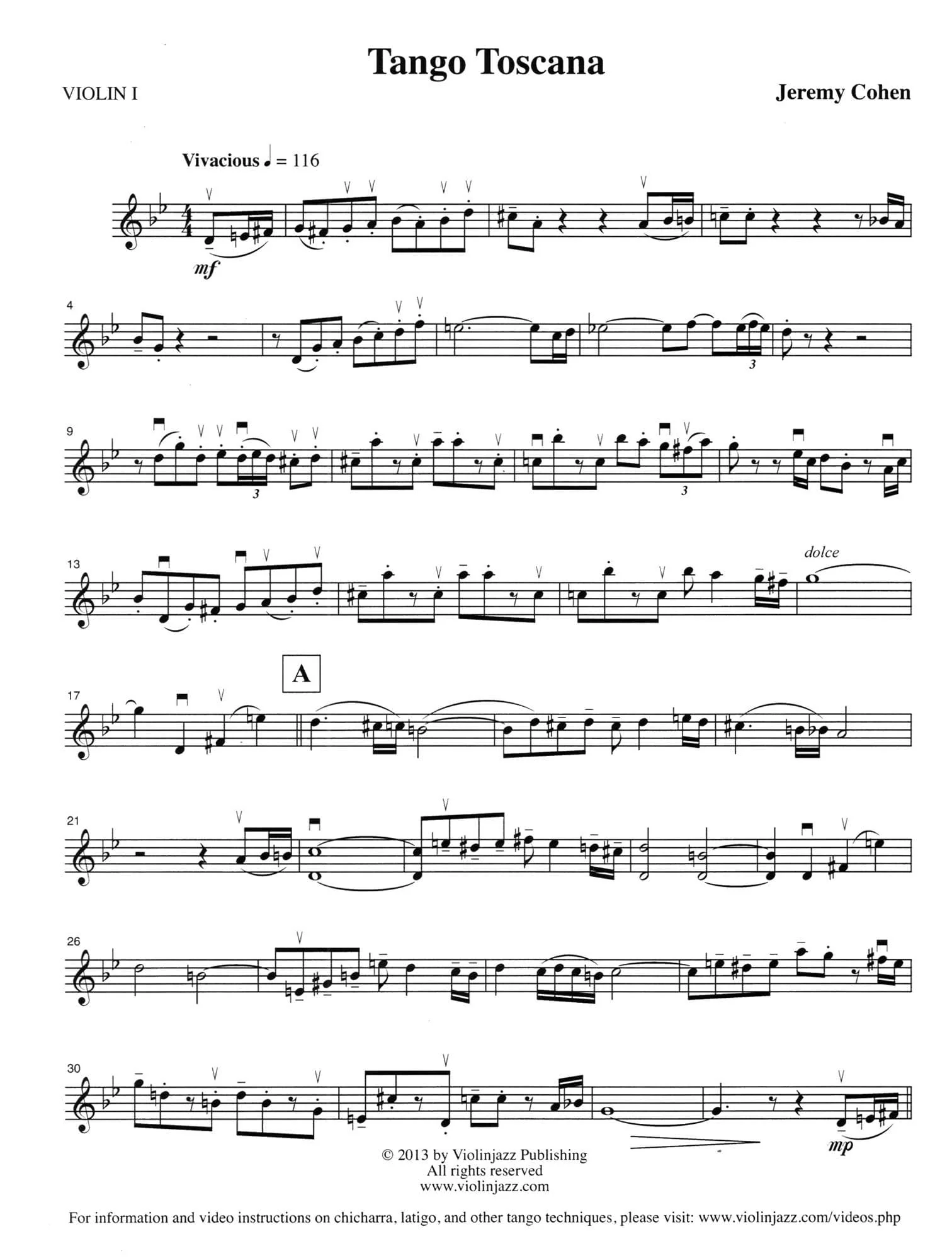 Cohen, Jeremy - 4 Latin Pieces Together - World Chamber Series - for String Quartet - Violinjazz Editions - Image 10