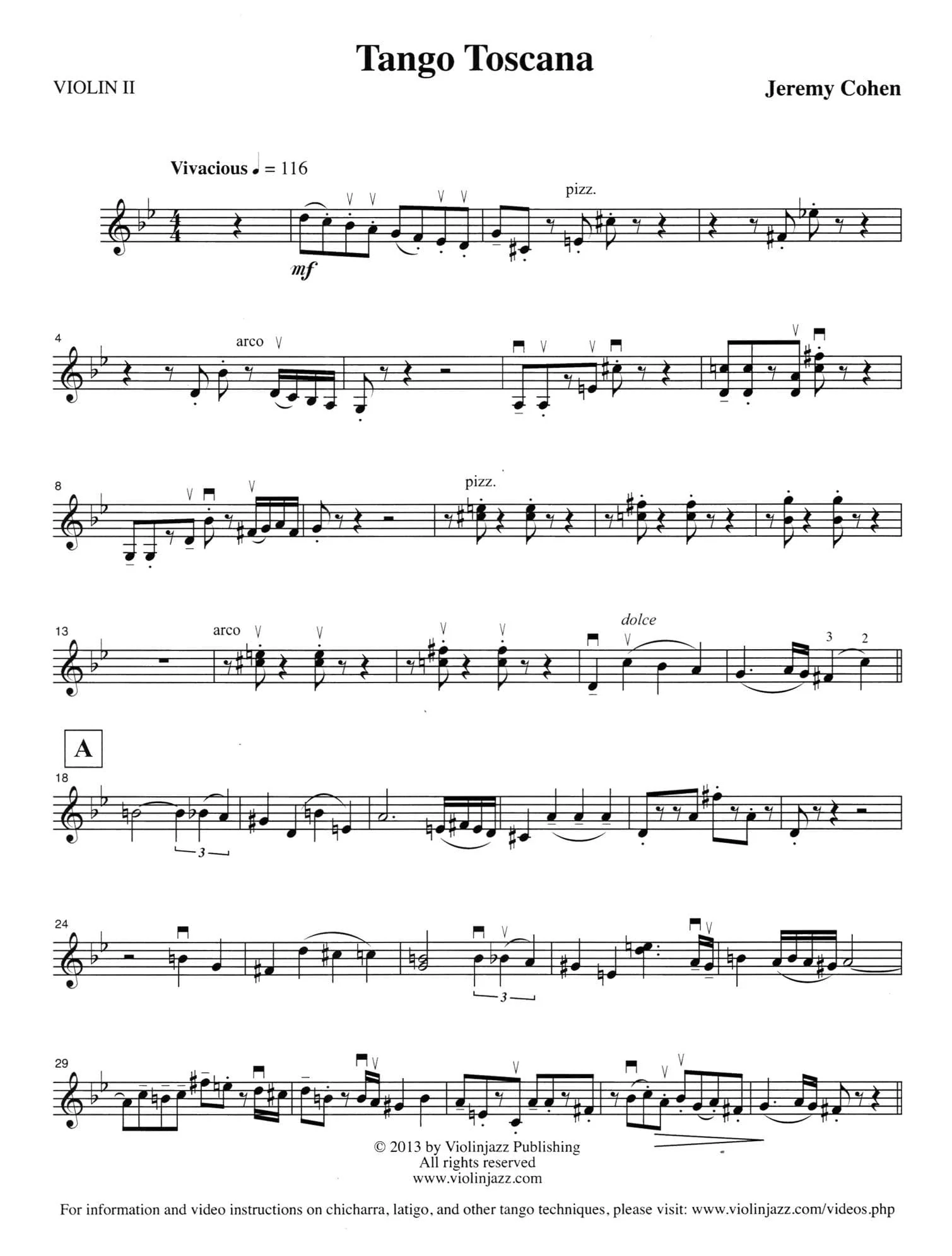 Cohen, Jeremy - 4 Latin Pieces Together - World Chamber Series - for String Quartet - Violinjazz Editions - Image 11