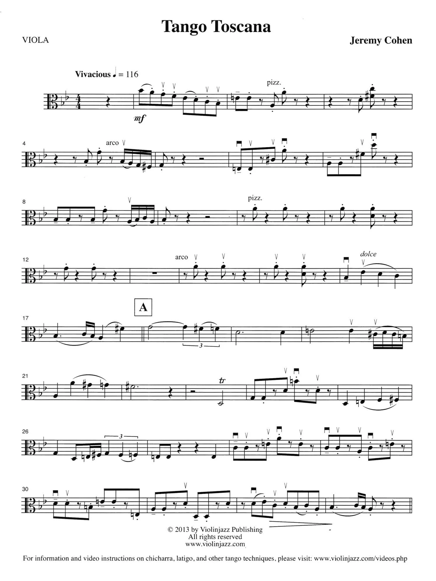 Cohen, Jeremy - 4 Latin Pieces Together - World Chamber Series - for String Quartet - Violinjazz Editions - Image 12