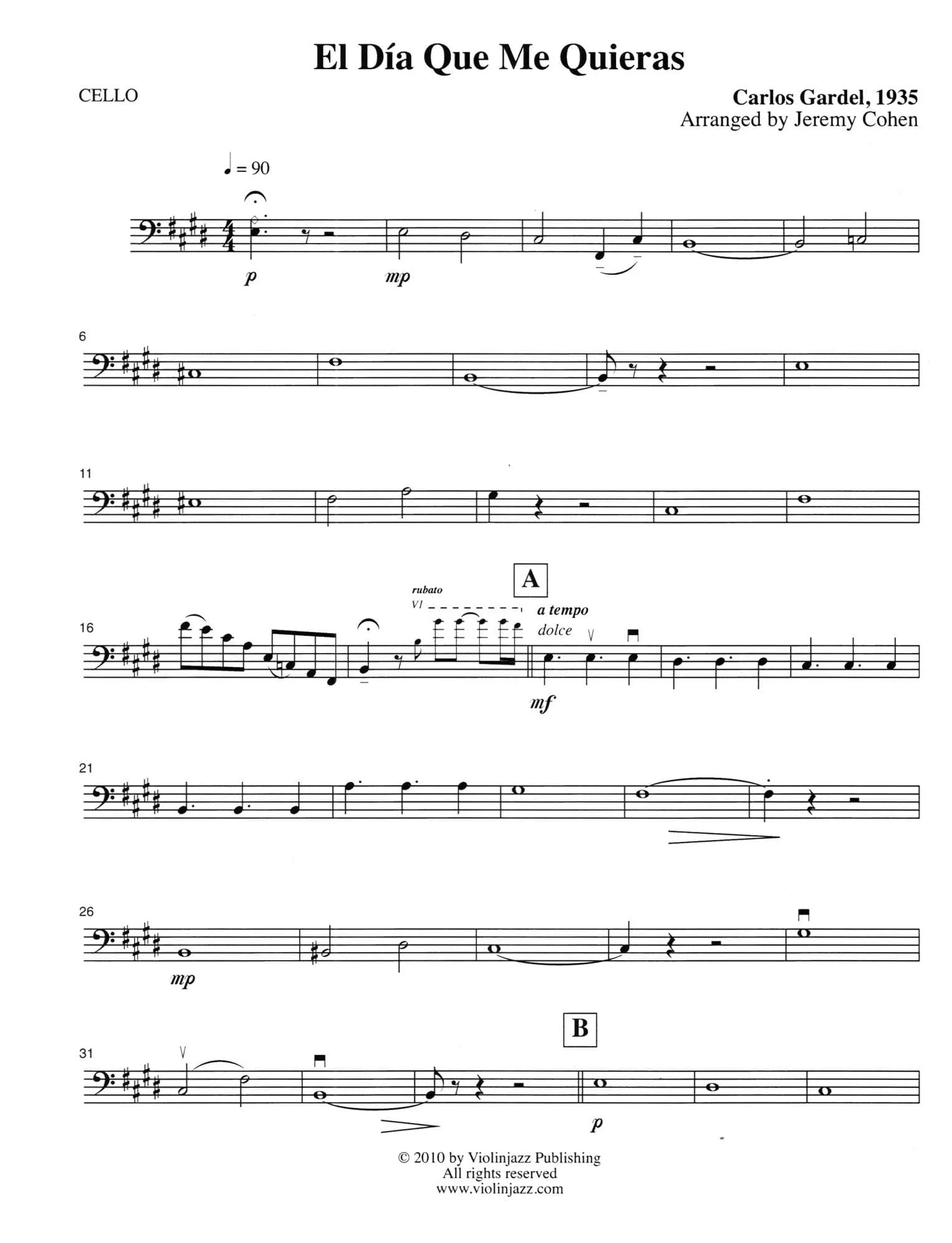 Cohen, Jeremy - 4 Latin Pieces Together - World Chamber Series - for String Quartet - Violinjazz Editions - Image 8