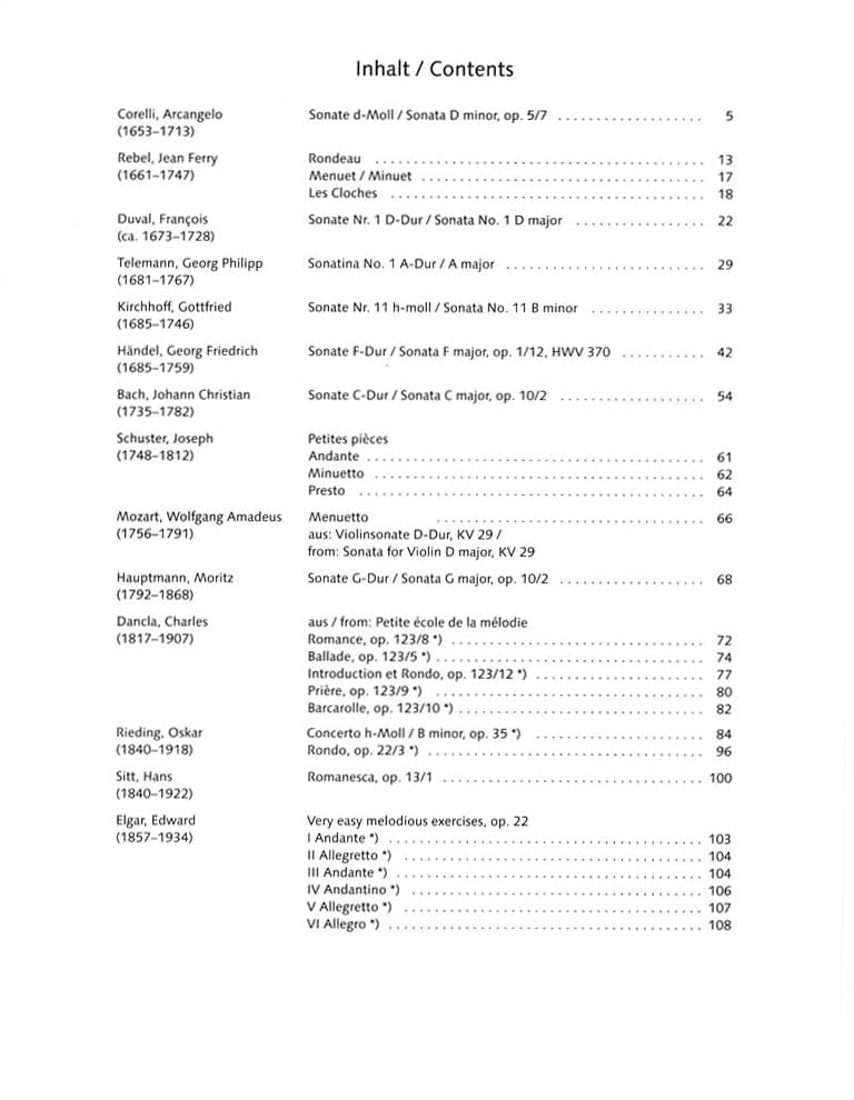 Concertino - The 40 Most Beautiful Classical Original Pieces for Violin and Piano - Schott - Image 2