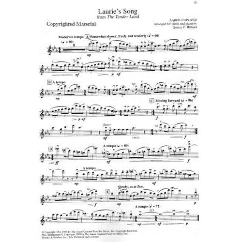 Copland, Aaron - The Copland Violin Collection: 13 Pieces for Violin and Piano - Boosey & Hawkes Edition - Image 3