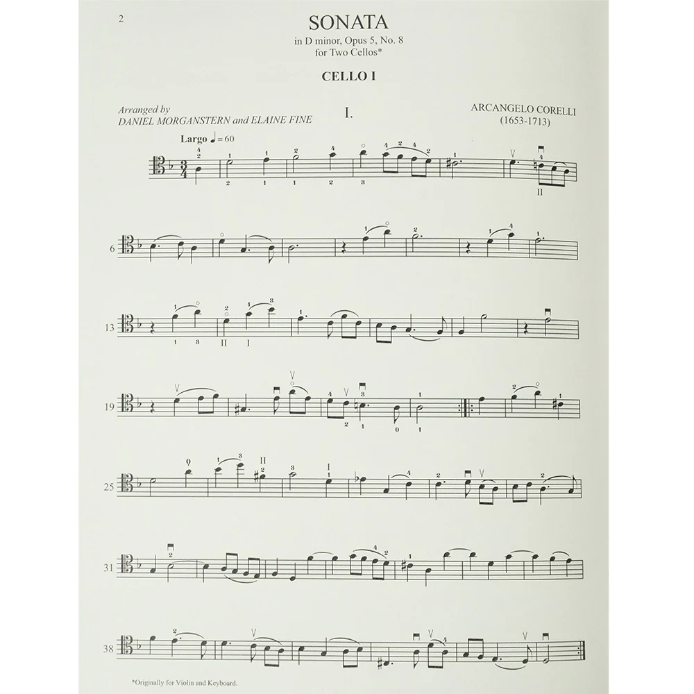 Corelli - Sonata in D minor, Opus 5, No. 8 for Two Cello - Image 3