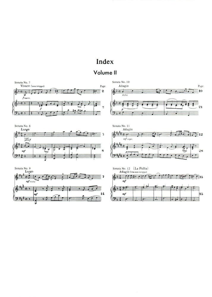 Corelli, Arcangelo - Twelve Sonatas, Op 5: Volume 2 (Nos 7-12) - Violin and Piano - edited by Gustav Jensen - G Schirmer Edition - Image 2