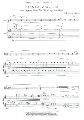 Corigliano, John - Phantasmagoria - for Cello and Piano - edited by Yo-Yo Ma - Schirmer - Image 2