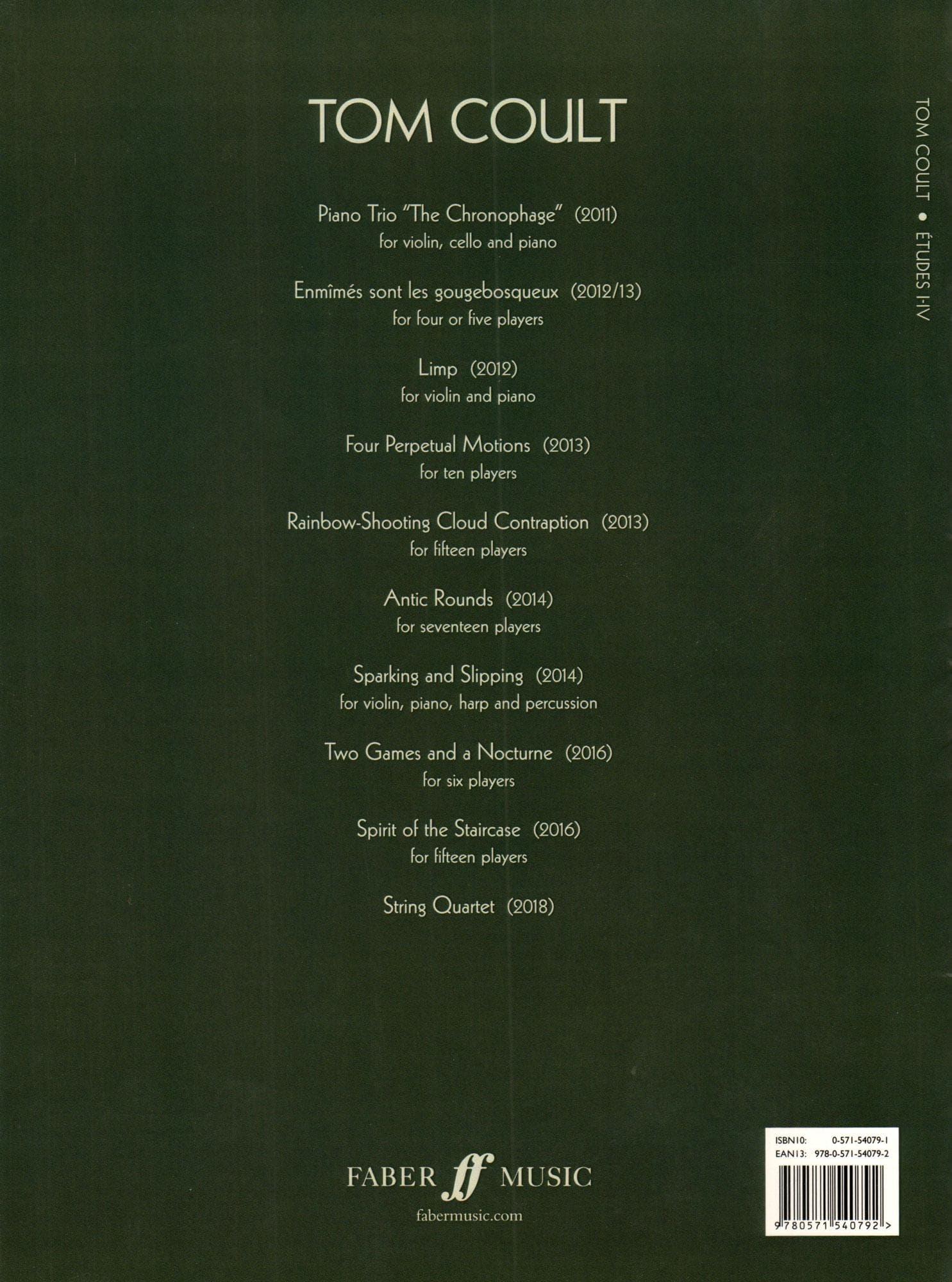 Coult, Tom - Etudes I-IV for Solo Violin - Faber Music Edition - Image 3