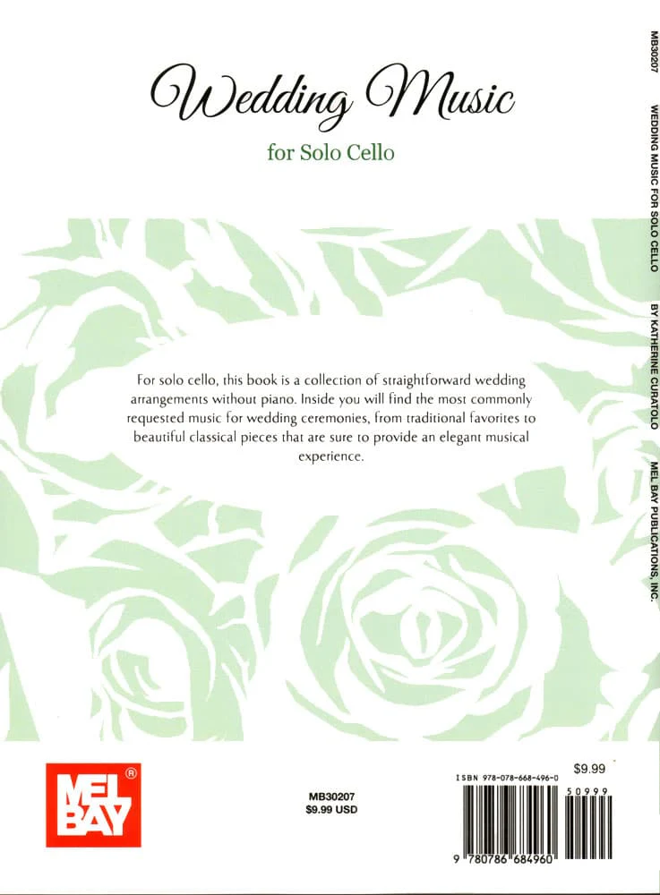 Curatolo, Katherine - Wedding Music for Solo Cello - Mel Bay - Image 4