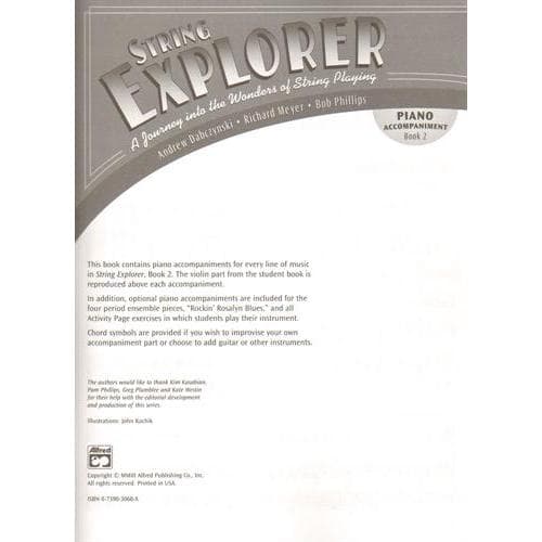 Dabczynski / Meyer / Phillips - String Explorer - Book 2 - Piano Accompaniment - Highland/Etling (Alfred Publishing) - Image 3
