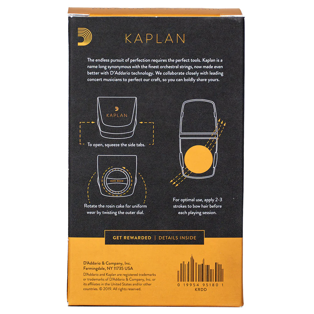 D'Addario Kaplan Premium Rosin Dark - Image 5