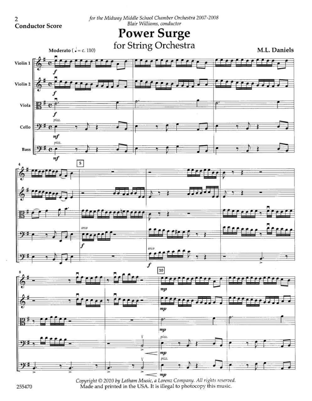 Daniels-Power Surge for String Orchestra Grade 2 - Image 2