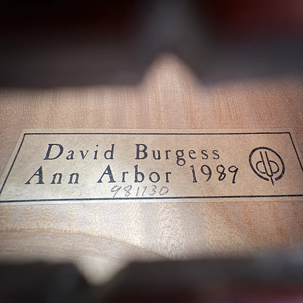 David Burgess Violin, Ann Arbor, 1989 - Image 7