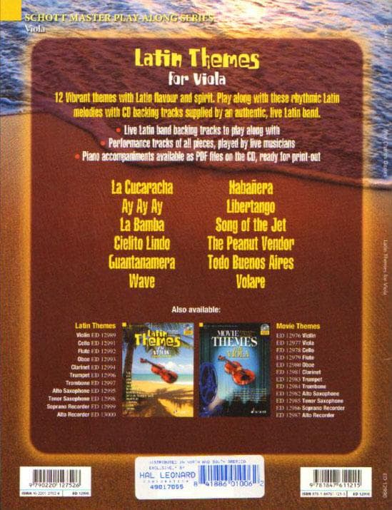 Latin Themes for Viola - arranged by Max Charles Davies - Book and CD - Schott Edition - Image 4