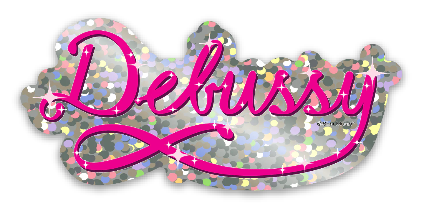 Debussy Glitter Sticker