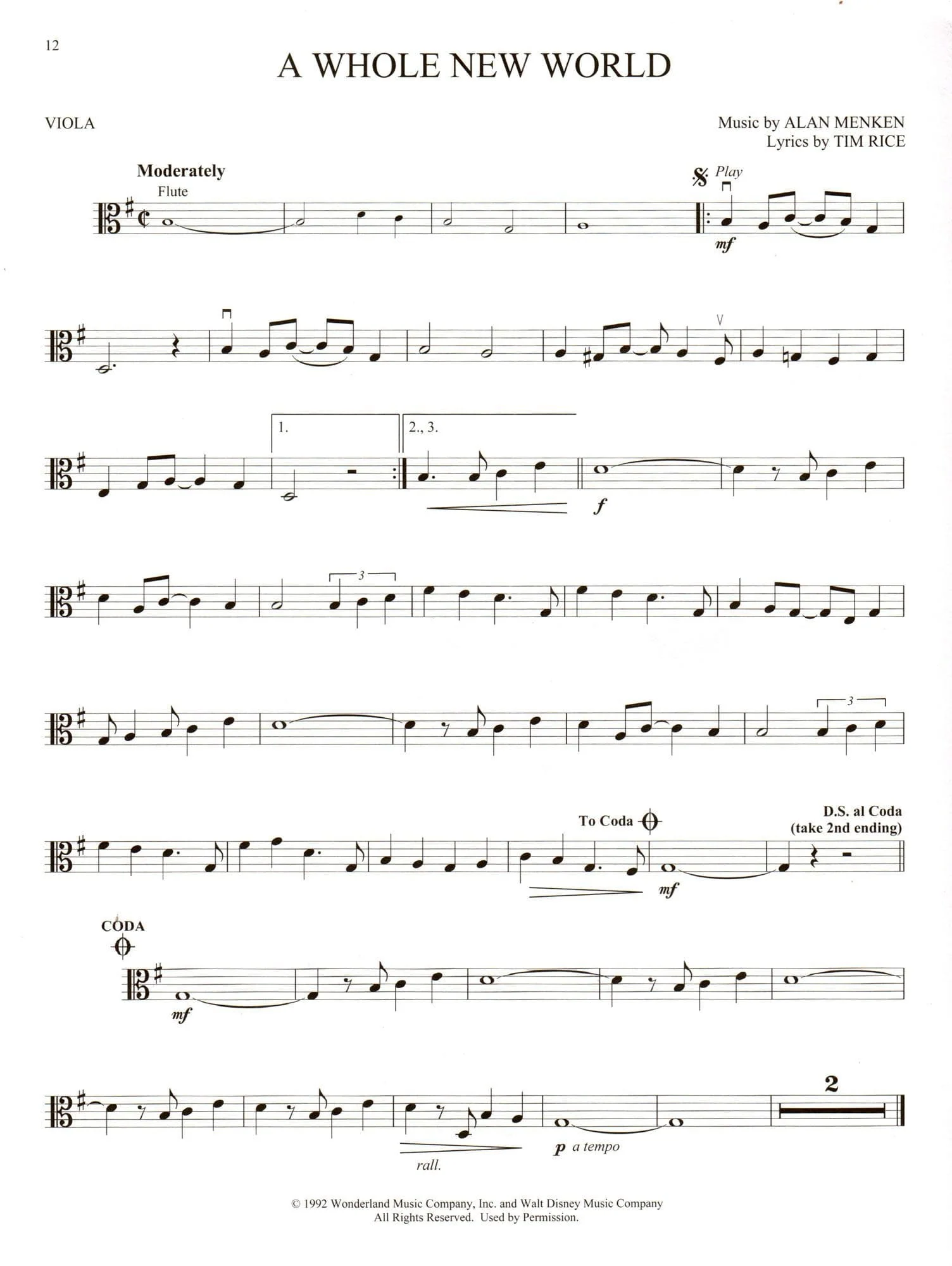 Disney's Aladdin - Instrumental Play-Along - for Viola with Online Audio - Hal Leonard - Image 2