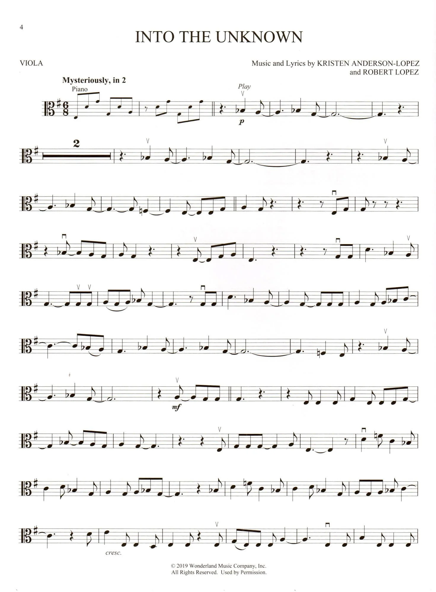 Disney's Frozen II - Instrumental Play-Along - for Viola with Online Audio - Hal Leonard - Image 2