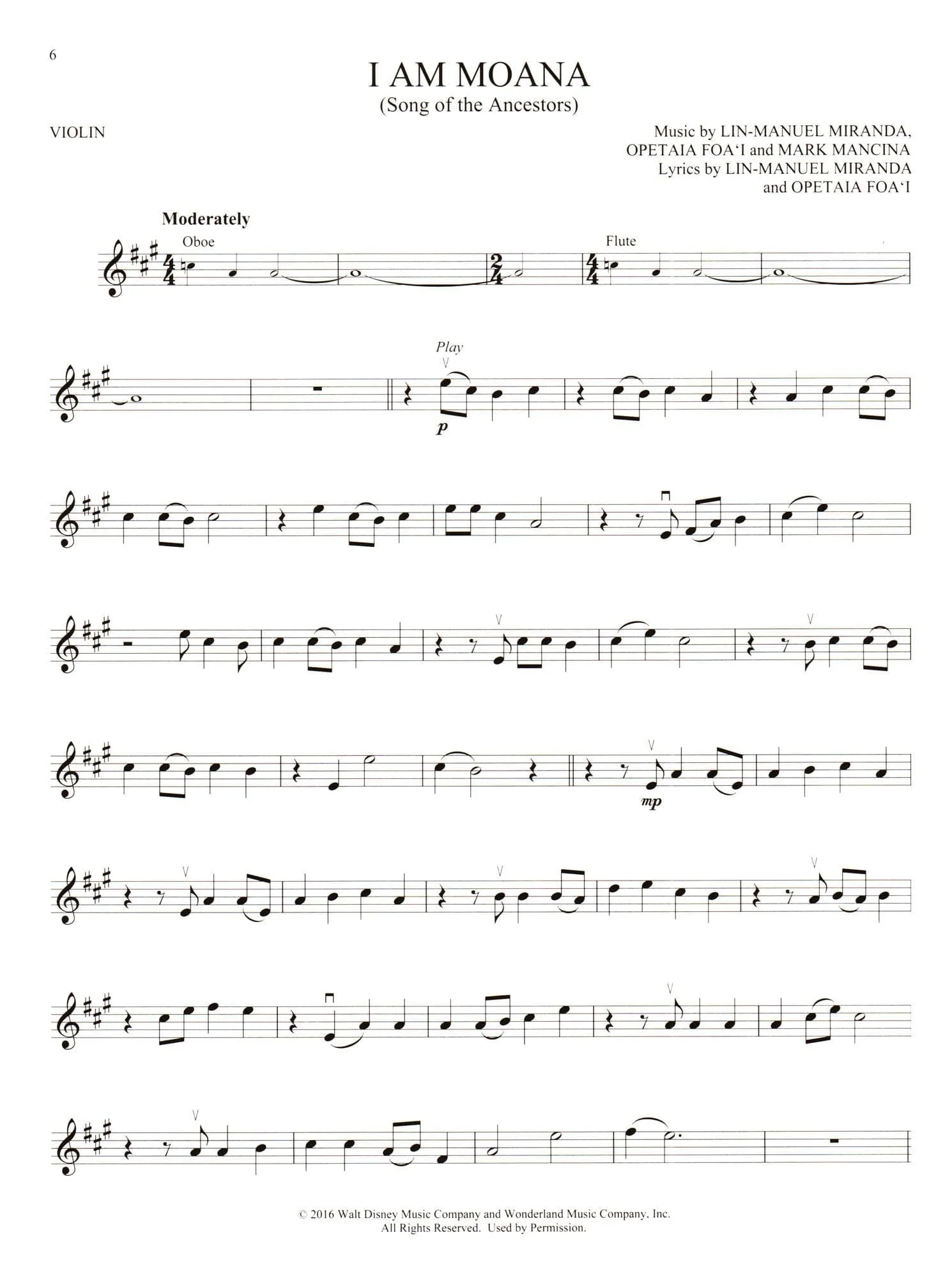 Disney's Moana - Instrument Play-Along - for Violin with Audio Accompaniment - Hal Leonard - Image 4