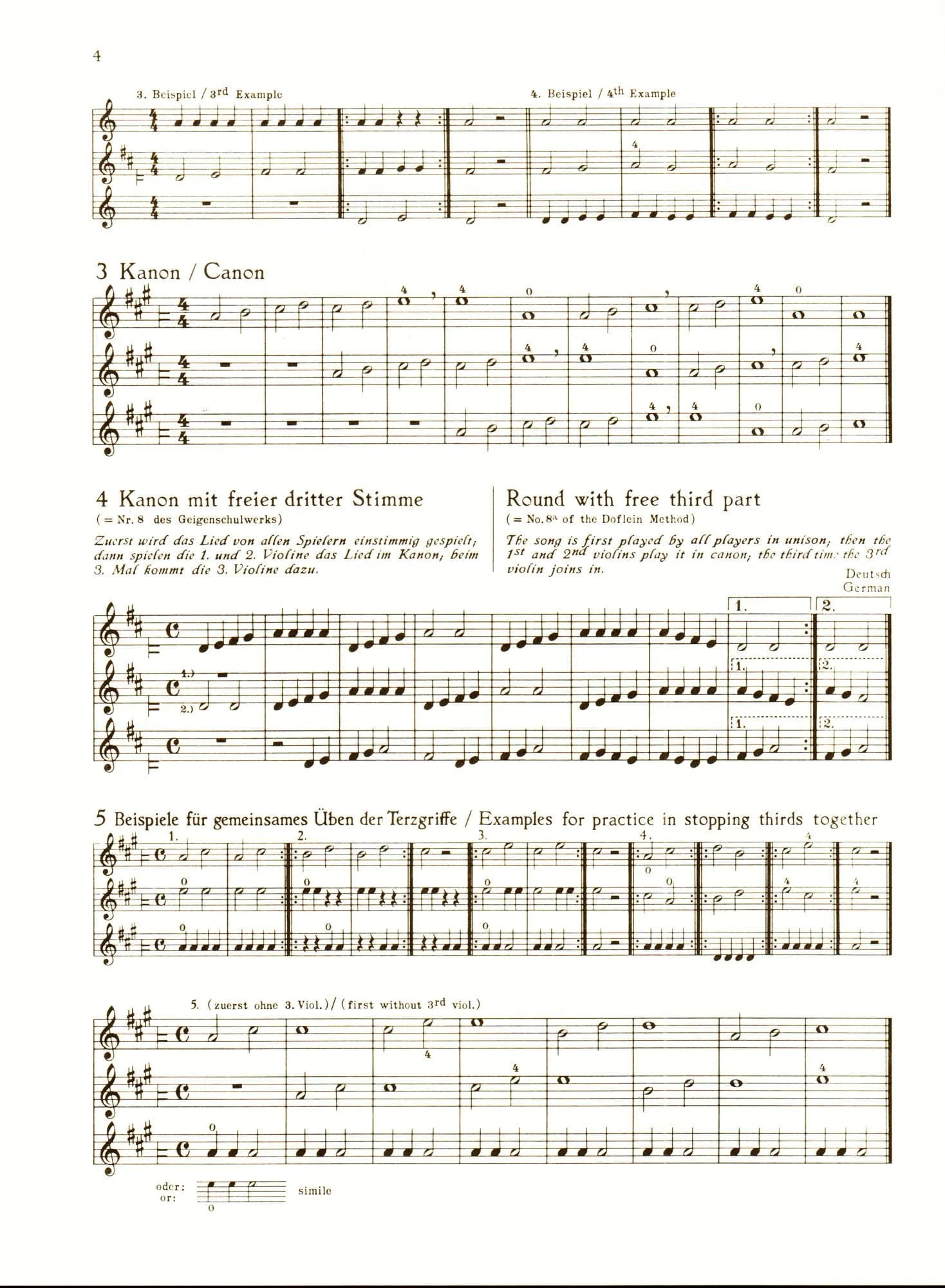 Doflein, Erich and Elma - The Doflein Method: Progressive Pieces for 3 Violins, Volume 1 - Performance Score - Schott Edition - Image 4