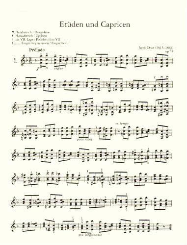 Dont, Jakob - 24 Etudes and Caprices, Op 35 - Violin solo - edited by Hans Sitt - CF Peters Edition - Image 2