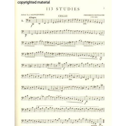 Dotzauer, J Friedrich - 113 Studies for Solo Cello, Volume 1 (Nos 1-34) - edited by Johannes Klingenberg - International Edition - Image 3