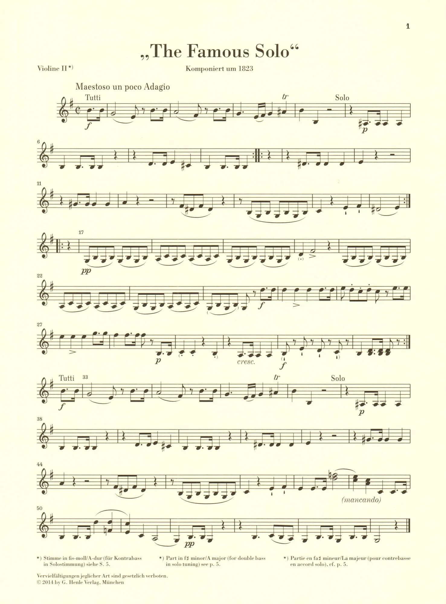 Dragonetti, Domenico - "The Famous Solo" for Double Bass - Double Bass and Piano - edited by Tobias Glöckler - G. Henle Verlag - Image 10