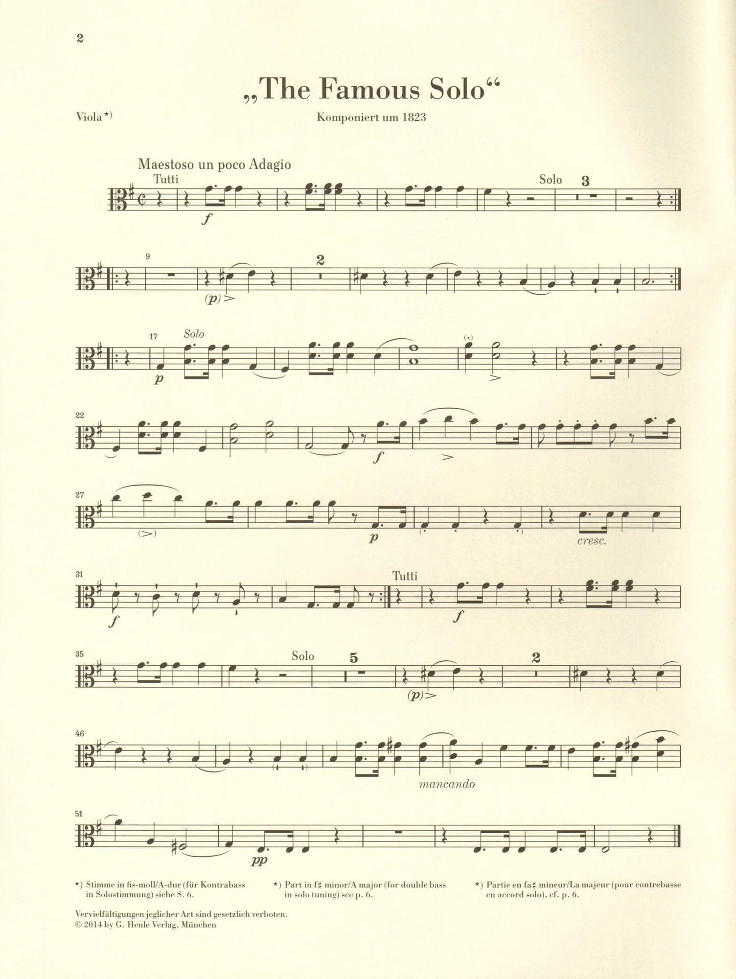 Dragonetti, Domenico - "The Famous Solo" for Double Bass - Double Bass and Piano - edited by Tobias Glöckler - G. Henle Verlag - Image 11