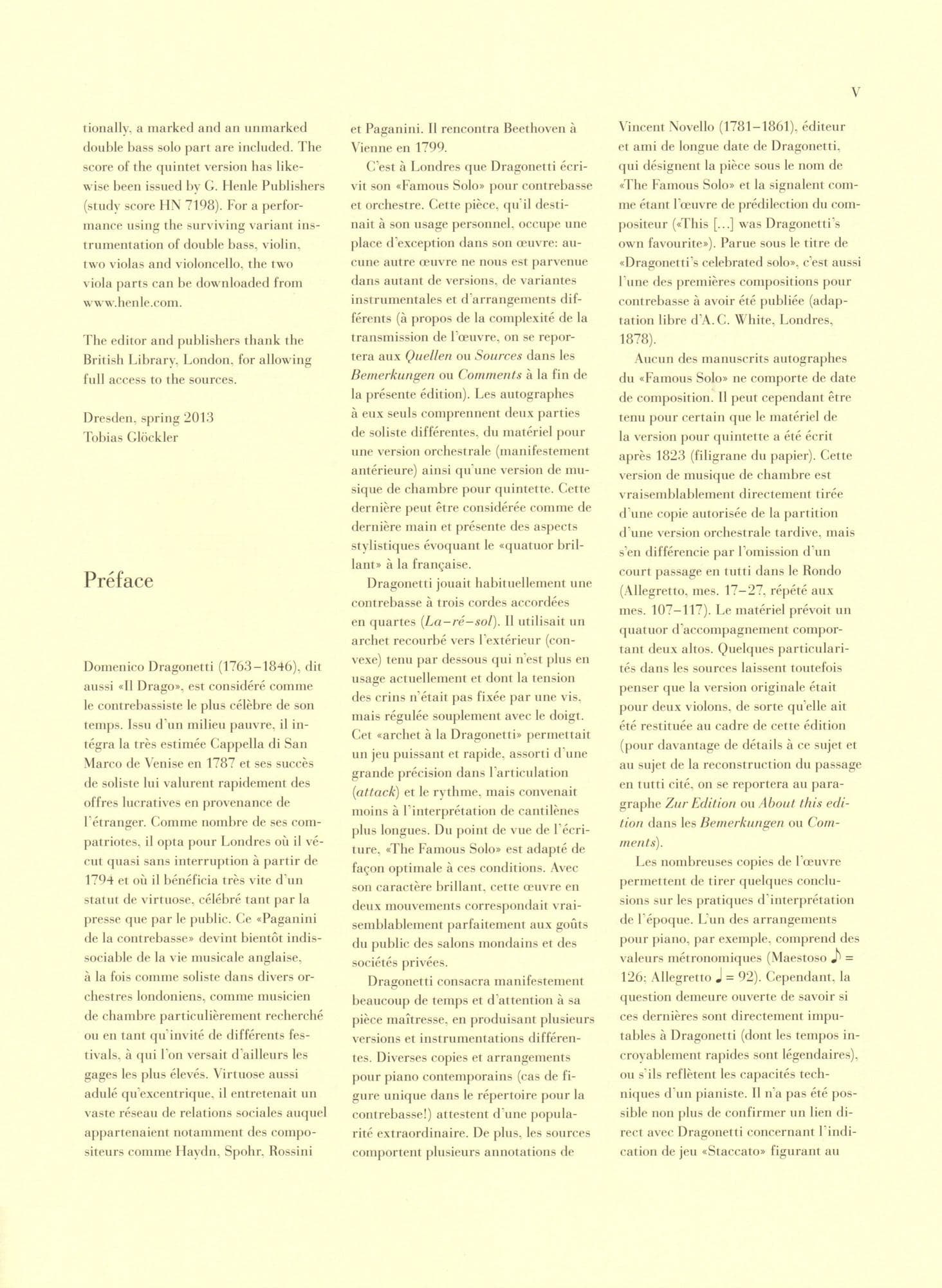 Dragonetti, Domenico - "The Famous Solo" for Double Bass - Double Bass and Piano - edited by Tobias Glöckler - G. Henle Verlag - Image 5